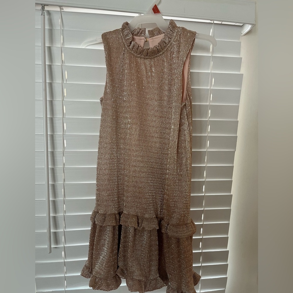 Kate Spade Glittery Gold Kids Formal Dress